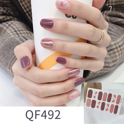 Körömlakk csíkok Öntapadó Art Design matrica Teljesen fedő gél pakolások Színes matricák nőknek matricák dekorációs csúszkák