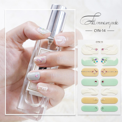 Körömlakk csíkok Öntapadó Art Design matrica Teljesen fedő gél pakolások Színes matricák nőknek matricák dekorációs csúszkák