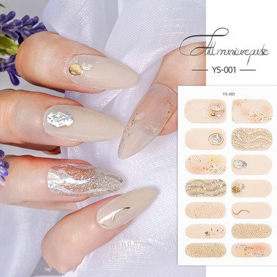 Körömlakk csíkok Öntapadó Art Design matrica Teljesen fedő gél pakolások Színes matricák nőknek matricák dekorációs csúszkák