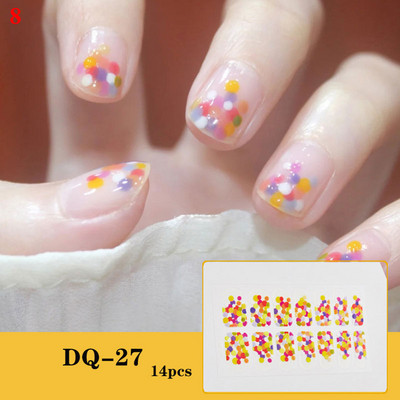 Körömlakk csíkok Öntapadó Art Design matrica Teljesen fedő gél pakolások Színes matricák nőknek matricák dekorációs csúszkák