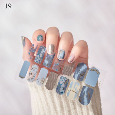 Körömlakk csíkok Öntapadó Art Design matrica Teljesen fedő gél pakolások Színes matricák nőknek matricák dekorációs csúszkák