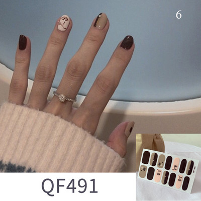 Körömlakk csíkok Öntapadó Art Design matrica Teljesen fedő gél pakolások Színes matricák nőknek matricák dekorációs csúszkák