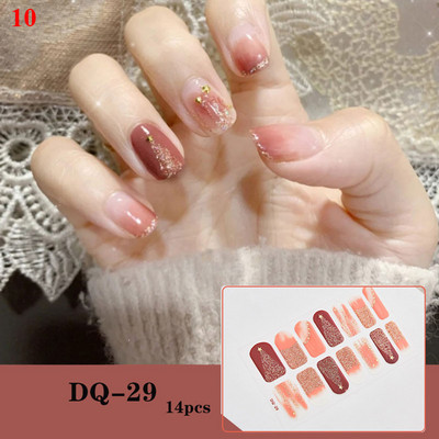 Körömlakk csíkok Öntapadó Art Design matrica Teljesen fedő gél pakolások Színes matricák nőknek matricák dekorációs csúszkák