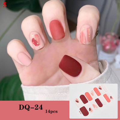 Körömlakk csíkok Öntapadó Art Design matrica Teljesen fedő gél pakolások Színes matricák nőknek matricák dekorációs csúszkák