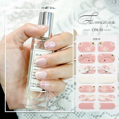 Körömlakk csíkok Öntapadó Art Design matrica Teljesen fedő gél pakolások Színes matricák nőknek matricák dekorációs csúszkák