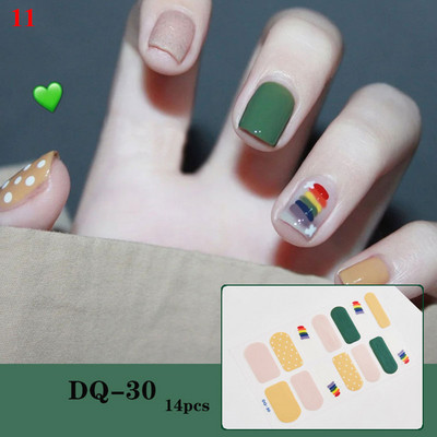 Körömlakk csíkok Öntapadó Art Design matrica Teljesen fedő gél pakolások Színes matricák nőknek matricák dekorációs csúszkák