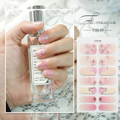 Körömlakk csíkok Öntapadó Art Design matrica Teljesen fedő gél pakolások Színes matricák nőknek matricák dekorációs csúszkák