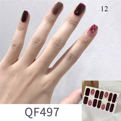 Körömlakk csíkok Öntapadó Art Design matrica Teljesen fedő gél pakolások Színes matricák nőknek matricák dekorációs csúszkák