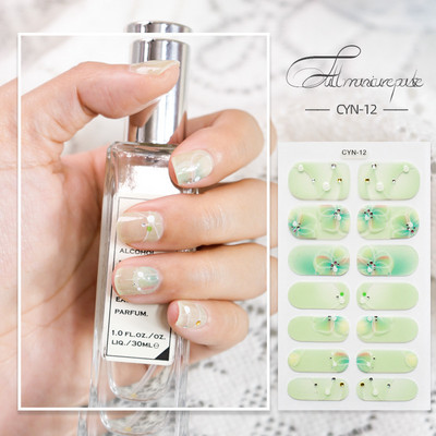 Körömlakk csíkok Öntapadó Art Design matrica Teljesen fedő gél pakolások Színes matricák nőknek matricák dekorációs csúszkák