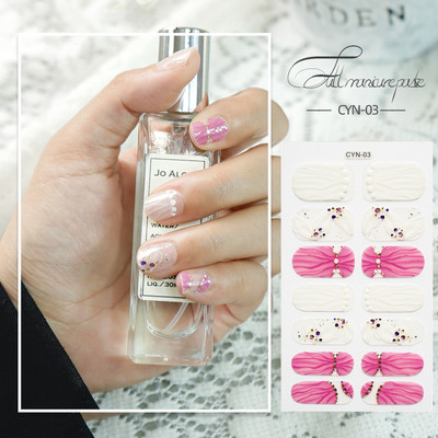 Körömlakk csíkok Öntapadó Art Design matrica Teljesen fedő gél pakolások Színes matricák nőknek matricák dekorációs csúszkák