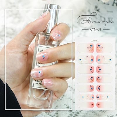 Körömlakk csíkok Öntapadó Art Design matrica Teljesen fedő gél pakolások Színes matricák nőknek matricák dekorációs csúszkák