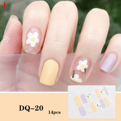 Körömlakk csíkok Öntapadó Art Design matrica Teljesen fedő gél pakolások Színes matricák nőknek matricák dekorációs csúszkák