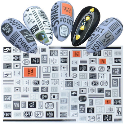 1db 3D betűs csúszka matricák körömdíszítések matricák ragasztós feliratok ábécé fóliák pakolások manikűr eszköz