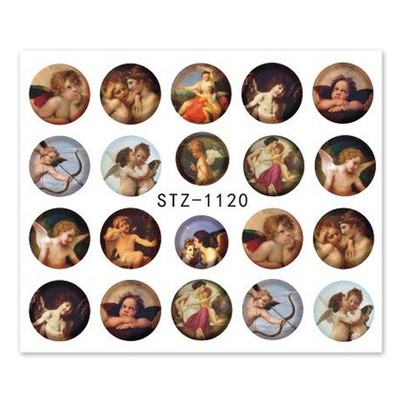 Angyal körömdíszítés matricák Szűz Mária Ámor Vízáteresztő matricák Csúszdák Mennyország Design Tetoválás Kiegészítők Manikűr CHSTZ1114-1121