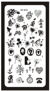 1db Geometric Line Nail Art képbélyegző bélyegző 6*12cm rozsdamentes acél sablonlemez barkácsolás körömnyomat körömlakk bélyegző lemez-5