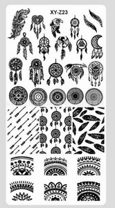 1db Geometric Line Nail Art képbélyegző bélyegző 6*12cm rozsdamentes acél sablonlemez barkácsolás körömnyomat körömlakk bélyegző lemez-5