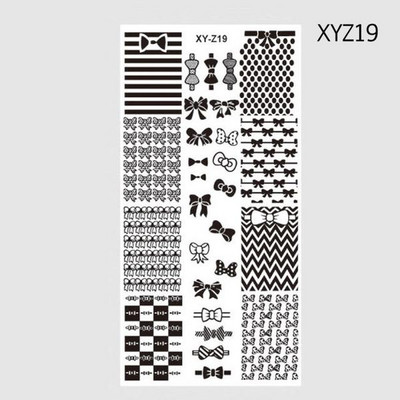 1db Geometric Line Nail Art képbélyegző bélyegző 6*12cm rozsdamentes acél sablonlemez barkácsolás körömnyomat körömlakk bélyegző lemez-5