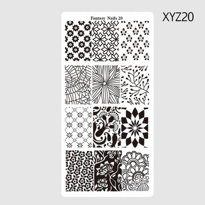 1db Geometric Line Nail Art képbélyegző bélyegző 6*12cm rozsdamentes acél sablonlemez barkácsolás körömnyomat körömlakk bélyegző lemez-5