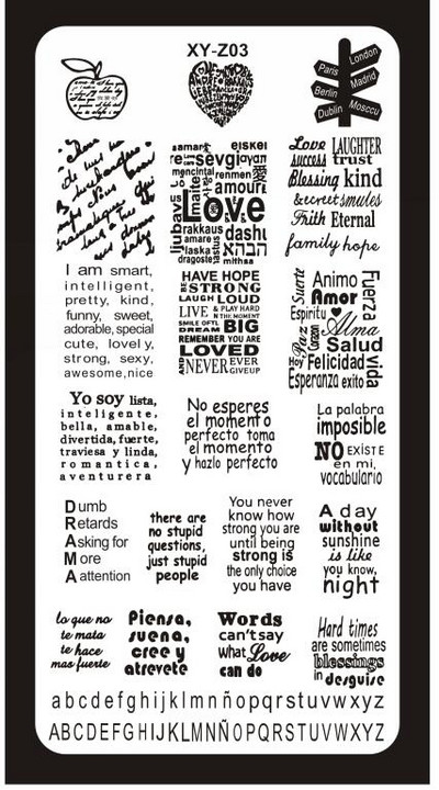 1db Geometric Line Nail Art képbélyegző bélyegző 6*12cm rozsdamentes acél sablonlemez barkácsolás körömnyomat körömlakk bélyegző lemez-5