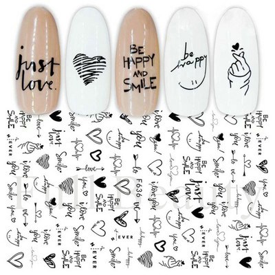 3D piros szív köröm matricák rózsa virág szexi ajkak csúszkák szerető levél lézer köröm fólia matricák Valentin manikűr dekoráció LACJ-038