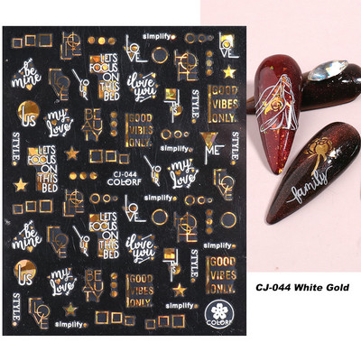 3D piros szív köröm matricák rózsa virág szexi ajkak csúszkák szerető levél lézer köröm fólia matricák Valentin manikűr dekoráció LACJ-038