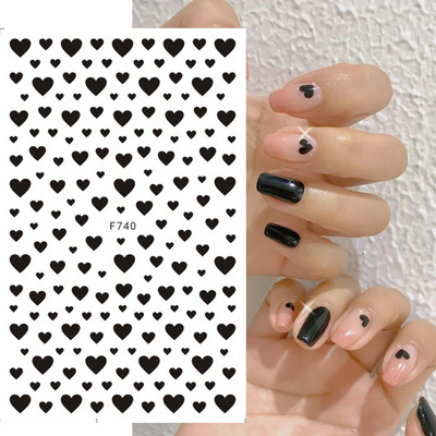 3D piros szív köröm matricák rózsa virág szexi ajkak csúszkák szerető levél lézer köröm fólia matricák Valentin manikűr dekoráció LACJ-038