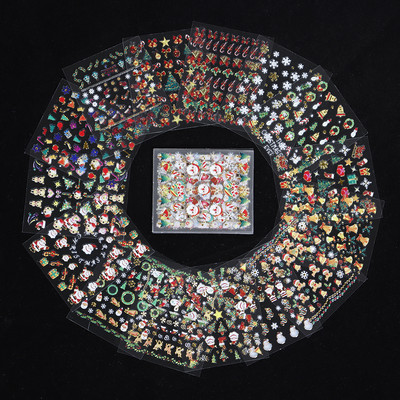 50 lapos körömmatrica 3D virágos körömmatrica matrica véletlenszerű mintás öntapadó körömmatrica dekor 50 db körömmatrica