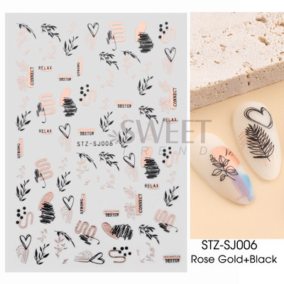 Fényvisszaverő ezüst csillogó matricák 3D köröm matricák holografikus örvénylő csíkok vonalak francia dizájn manikűr dekoráció BEH-232