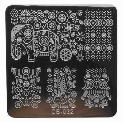 Bohóchal Víz alatti Word Rajzfilm Bélyegző köröm készlet Sablon Képtábla 6 cm Stencil Eszközök Szépségszalonhoz