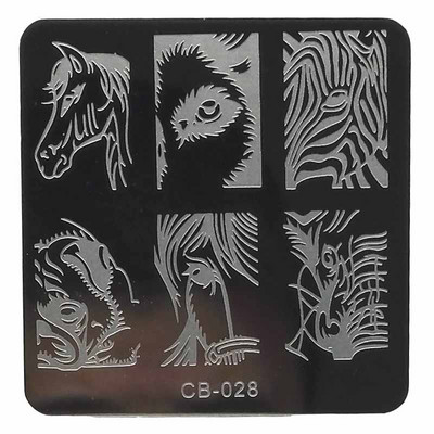 Bohóchal Víz alatti Word Rajzfilm Bélyegző köröm készlet Sablon Képtábla 6 cm Stencil Eszközök Szépségszalonhoz