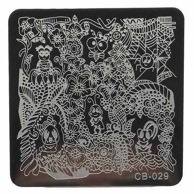 Bohóchal Víz alatti Word Rajzfilm Bélyegző köröm készlet Sablon Képtábla 6 cm Stencil Eszközök Szépségszalonhoz