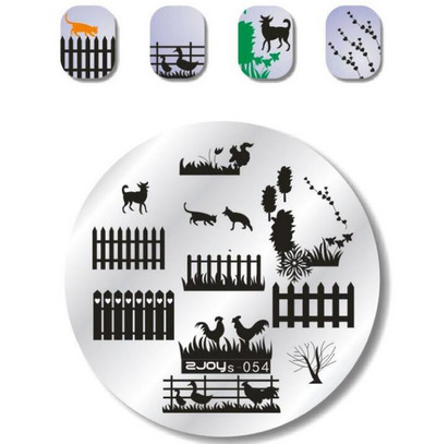 Bohóchal Víz alatti Word Rajzfilm Bélyegző köröm készlet Sablon Képtábla 6 cm Stencil Eszközök Szépségszalonhoz