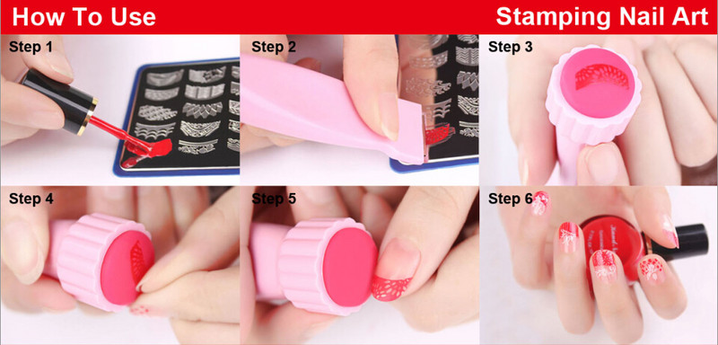 Bohóchal Víz alatti Word Rajzfilm Bélyegző köröm készlet Sablon Képtábla 6 cm Stencil Eszközök Szépségszalonhoz