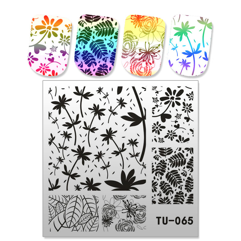 Bohóchal Víz alatti Word Rajzfilm Bélyegző köröm készlet Sablon Képtábla 6 cm Stencil Eszközök Szépségszalonhoz