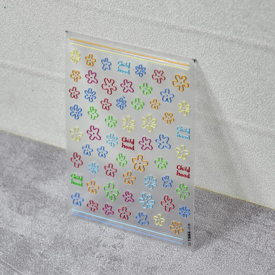 1 lap aranyos 5d színes virágos körömmatricák dombornyomott csúszkák virágmintás műmatricák öntapadó dekorációs manikűr nyár