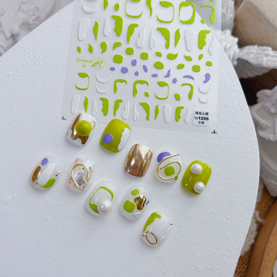 1 lap aranyos 5d színes virágos körömmatricák dombornyomott csúszkák virágmintás műmatricák öntapadó dekorációs manikűr nyár