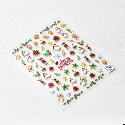 1 lap aranyos 5d színes virágos körömmatricák dombornyomott csúszkák virágmintás műmatricák öntapadó dekorációs manikűr nyár