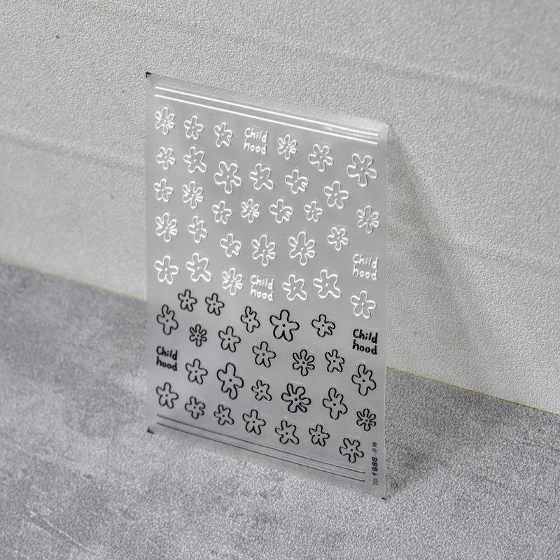 1 lap aranyos 5d színes virágos körömmatricák dombornyomott csúszkák virágmintás műmatricák öntapadó dekorációs manikűr nyár