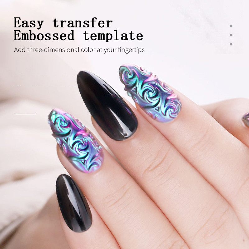 1 db 3D puha szilikon körömfaragó forma 3D dombormű díszítő manikűr eszköz Manikűr dekorációs kiegészítők