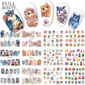 12 féle Bagoly Aranyos Rajzfilm Köröm Vízmatrica Matricák Manikűr Transzfer körömdíszítések Ragasztófóliák Barkácseszköz CHBN1153-1164
