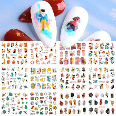 12 féle Bagoly Aranyos Rajzfilm Köröm Vízmatrica Matricák Manikűr Transzfer körömdíszítések Ragasztófóliák Barkácseszköz CHBN1153-1164