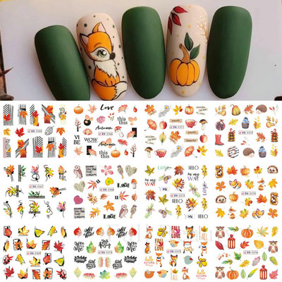 12 féle Bagoly Aranyos Rajzfilm Köröm Vízmatrica Matricák Manikűr Transzfer körömdíszítések Ragasztófóliák Barkácseszköz CHBN1153-1164