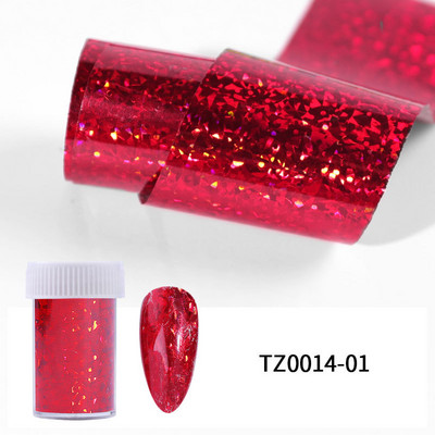 1 Box Charm Fóliák Köröm Holografikus Transzfer Fólia Pakolások Matricák Matricák Körömdíszítések Csillagos papír Manikűr dekor készlet