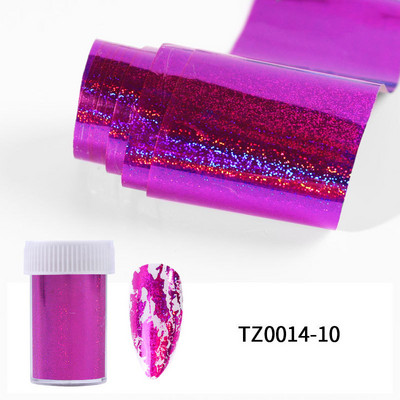 1 Box Charm Fóliák Köröm Holografikus Transzfer Fólia Pakolások Matricák Matricák Körömdíszítések Csillagos papír Manikűr dekor készlet