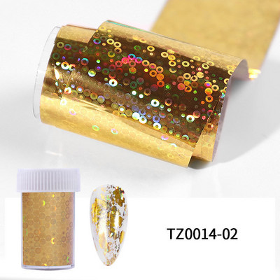 1 Box Charm Fóliák Köröm Holografikus Transzfer Fólia Pakolások Matricák Matricák Körömdíszítések Csillagos papír Manikűr dekor készlet