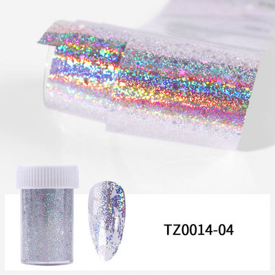 1 Box Charm Fóliák Köröm Holografikus Transzfer Fólia Pakolások Matricák Matricák Körömdíszítések Csillagos papír Manikűr dekor készlet