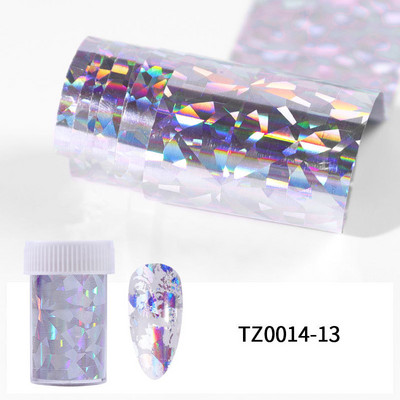 1 Box Charm Fóliák Köröm Holografikus Transzfer Fólia Pakolások Matricák Matricák Körömdíszítések Csillagos papír Manikűr dekor készlet