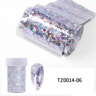 1 Box Charm Fóliák Köröm Holografikus Transzfer Fólia Pakolások Matricák Matricák Körömdíszítések Csillagos papír Manikűr dekor készlet