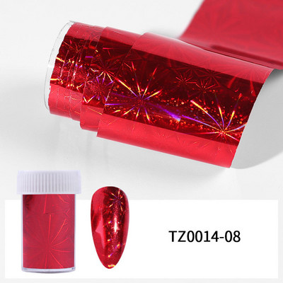 1 Box Charm Fóliák Köröm Holografikus Transzfer Fólia Pakolások Matricák Matricák Körömdíszítések Csillagos papír Manikűr dekor készlet