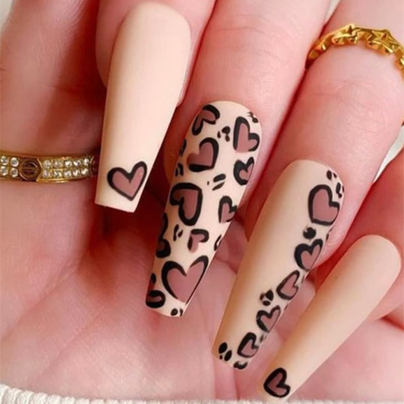 NICOLE NAPLÓ Tigris Leopárd bélyegzőlemezek Hókarácsonyi bélyegzés körmökhöz Szívlevél Design Nyomtatási sablon bélyegzősablonok